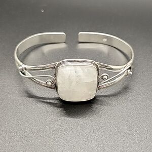 Sterling Silver Moonstone Bangle Bracelet